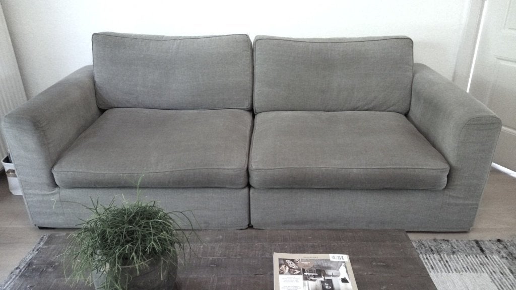 Mooie, ruime 3-zitsbank te koop, Ophalen, Driepersoons, 75 tot 100 cm, Rechte bank