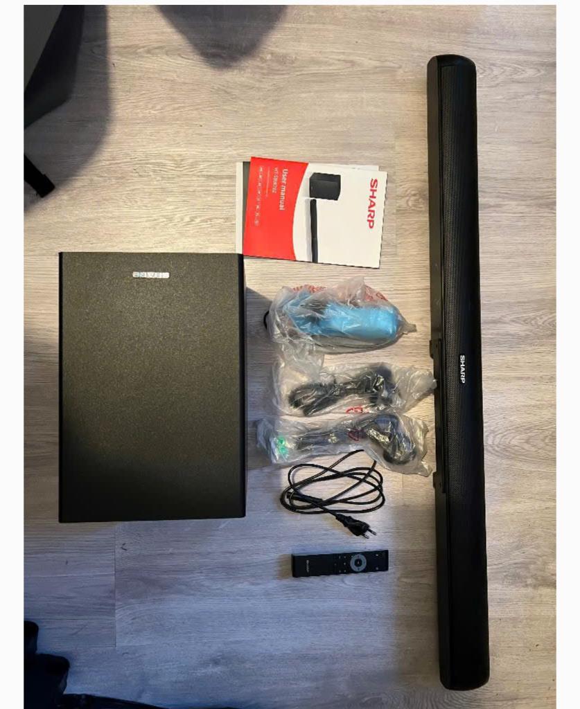 Sharp Soundbar box voor televisie in huis MOET WEG, Ophalen of Verzenden, Bluetooth, Nieuw