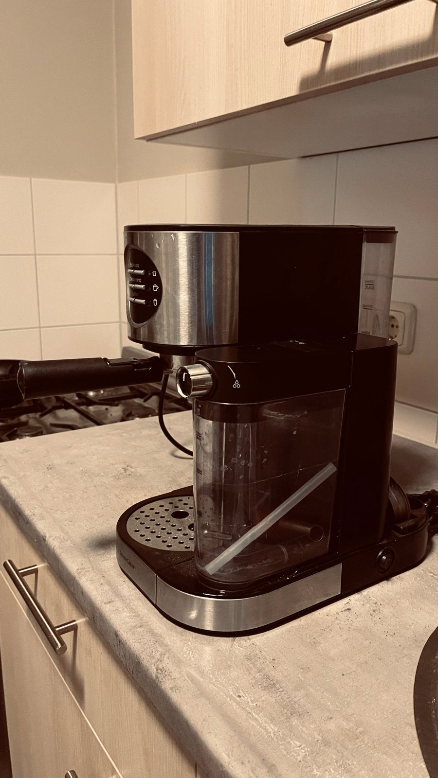 SilverCrest Espresso Apparaat met cappucino, Ophalen, Afneembaar waterreservoir, Espresso apparaat, Gemalen koffie