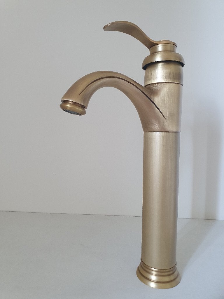 Waskom Wastafel kraan Hoog Brons Klassiek landelijk badkamer, Doe-het-zelf en Verbouw, Sanitair, Ophalen of Verzenden, Nieuw, Koper