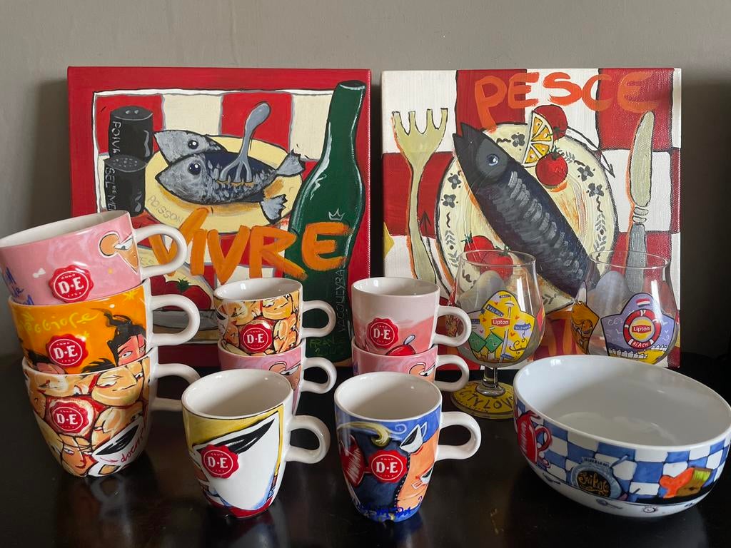 Selwyn Senatori mokken glazen 1 schaaltje, Ophalen of Verzenden, Overige stijlen, Kop(pen) en/of Schotel(s), Glas