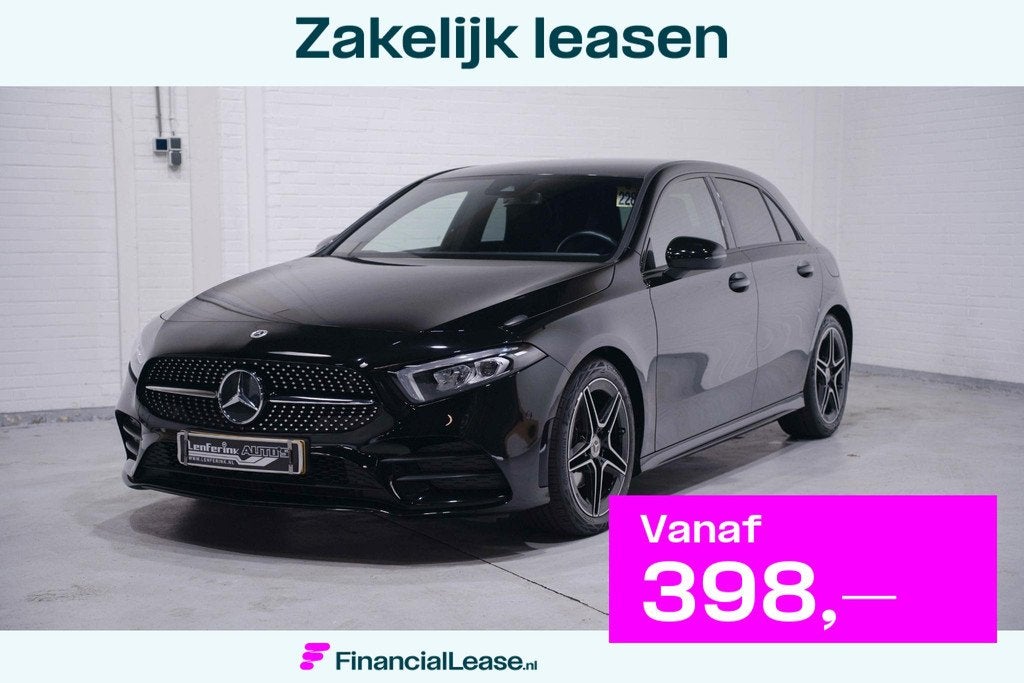 Mercedes-Benz A-klasse 180 Business Solution AMG Navi Camera, 136 pk, Gebruikt, 4 cilinders, Leder en Stof