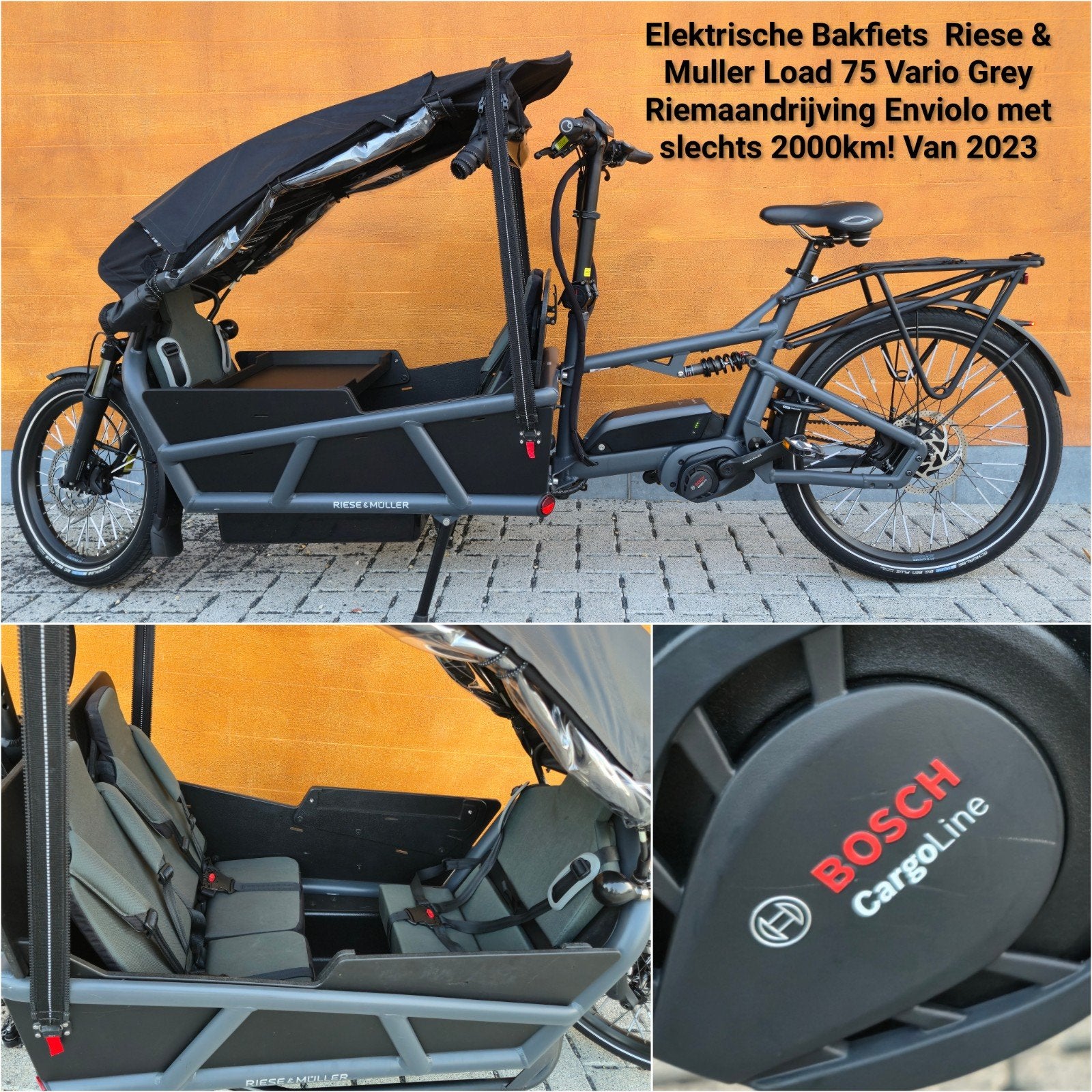 Elektrische bakfiets Riese Muller Load 75 vario 2023, Ophalen, 3 kinderen, Elektrisch, Zo goed als nieuw