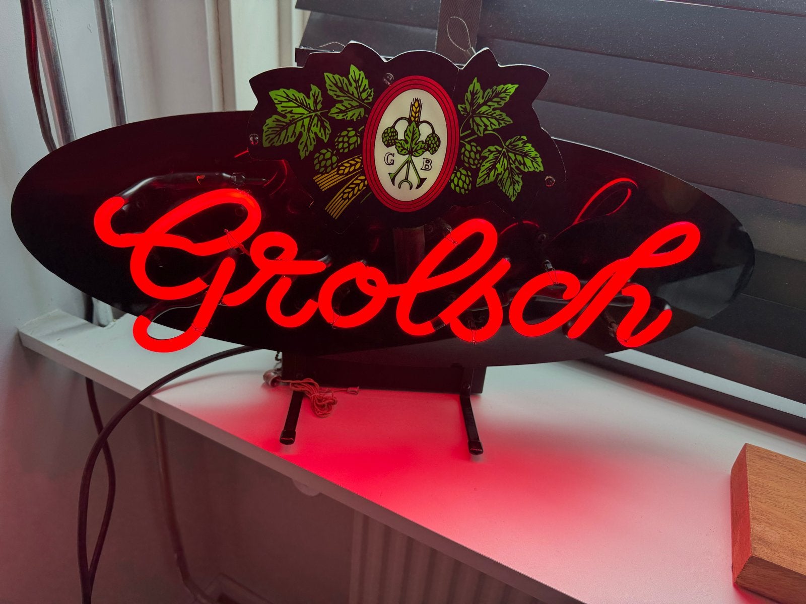 Rode Grolsch Neon Reclame 60x30 cm - Ruilen mogelijk, Ophalen, Gebruikt