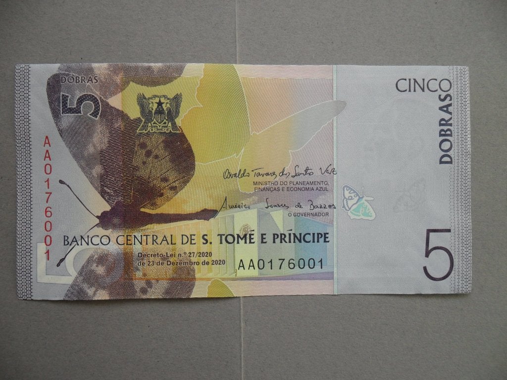 Sao Tome #W76 [2020] / 5 dobras UNC, Postzegels en Munten, Bankbiljetten | Afrika, Los biljet, Overige landen, Verzenden