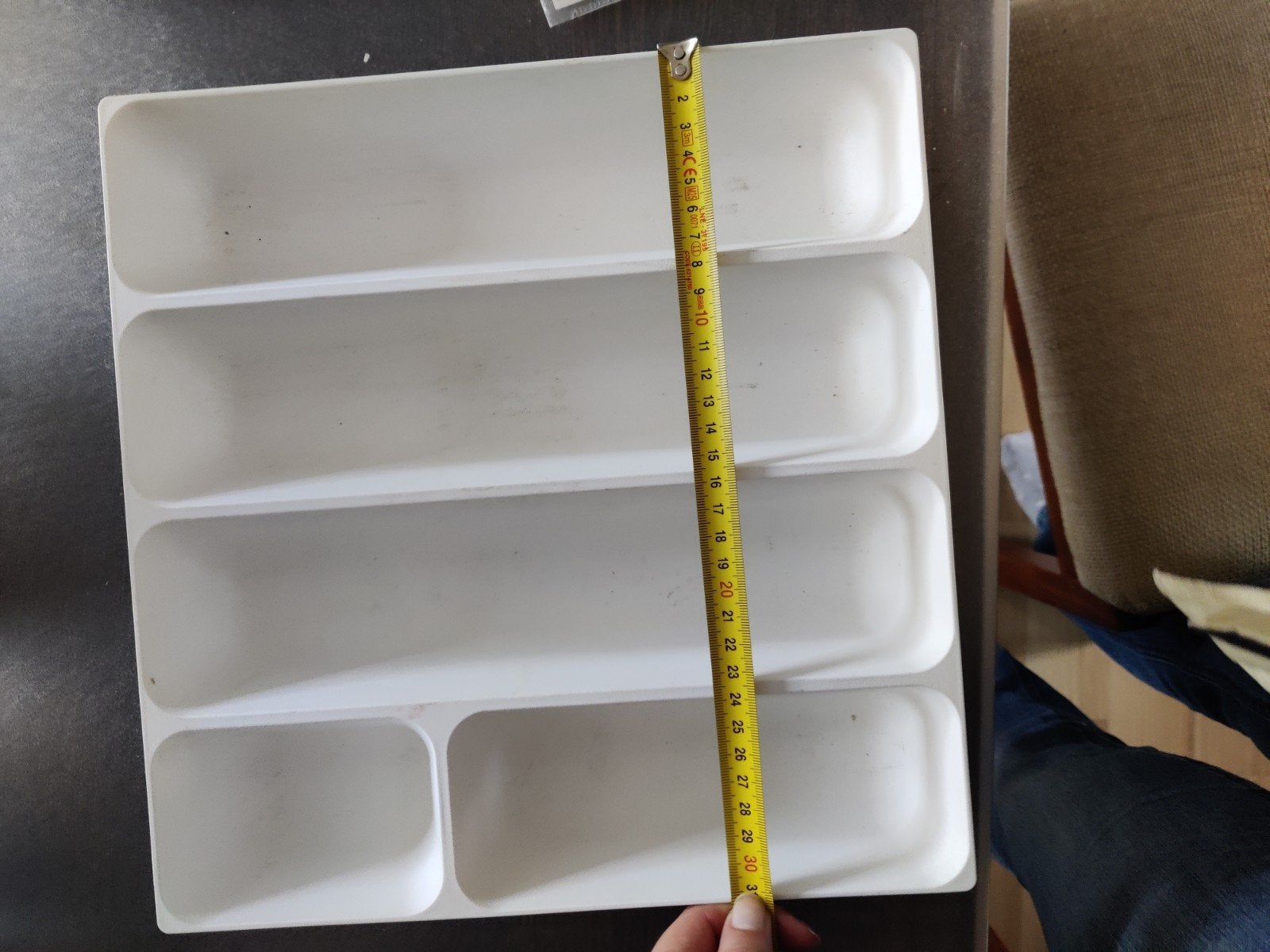 Bestekbak wit kunststof - 30 cm lang, Huis en Inrichting, Ophalen, Kunststof, Wit, Overige merken