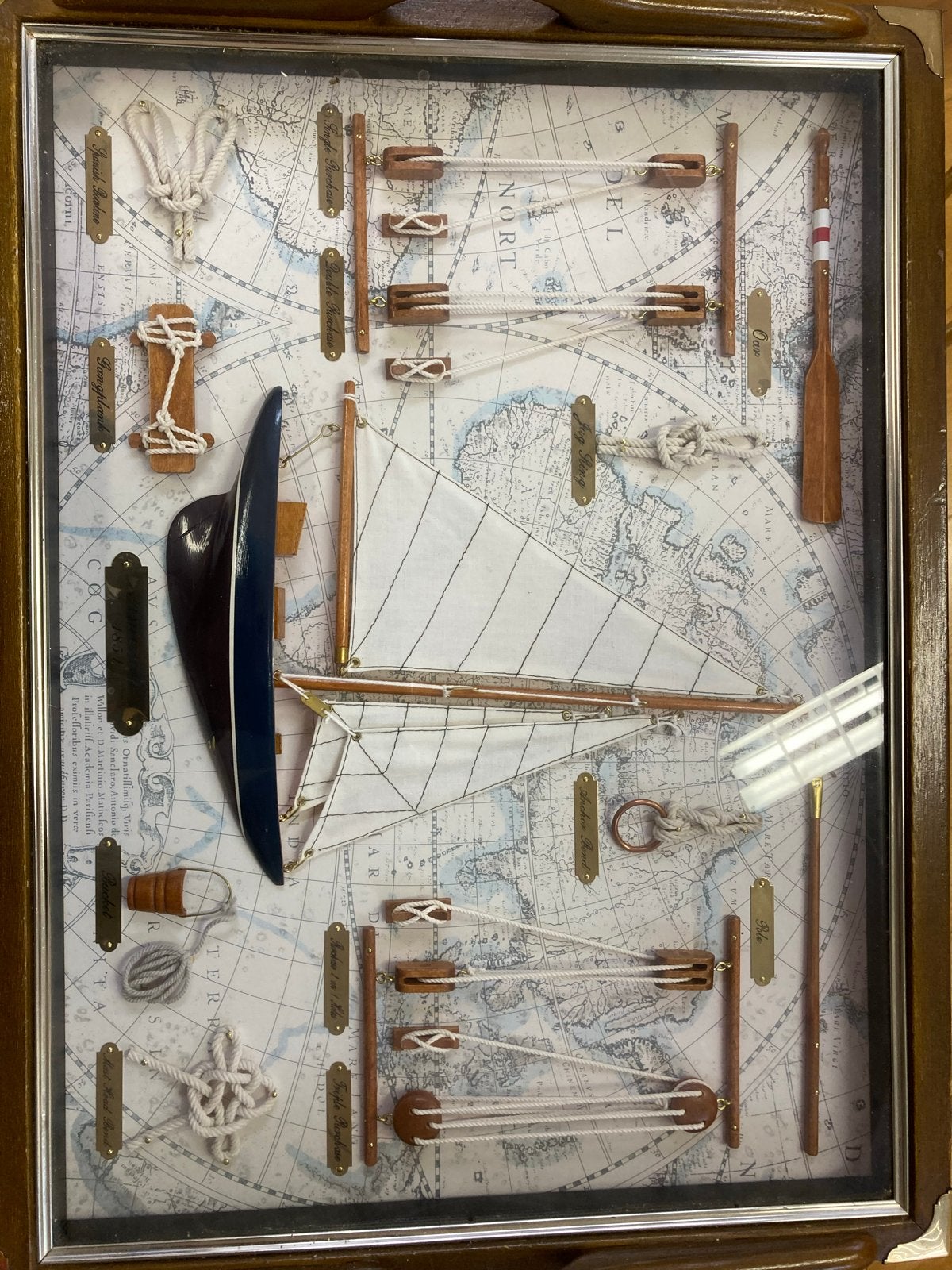 Decoratief dienblad met scheepsattributen, Ophalen of Verzenden