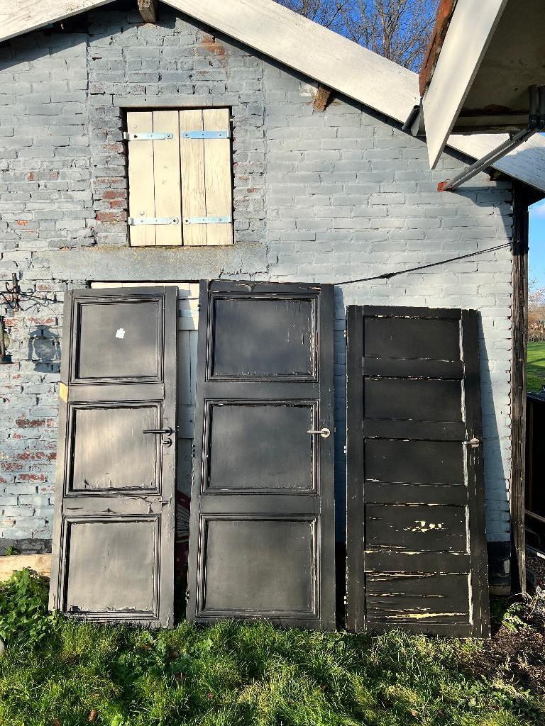 Mooie paneeldeuren uit oude boerderij 3 stuks, Doe-het-zelf en Verbouw, Ophalen, Gebruikt, 80 tot 100 cm, Binnendeur