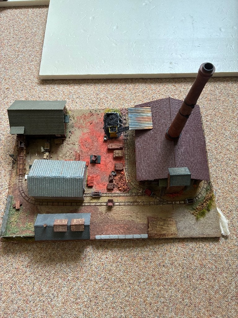 bouwpakket en afgebouwde steenfabriek 1:87, Gebruikt, Gelijkstroom of Wisselstroom, Brug, Tunnel of Gebouw, Ophalen
