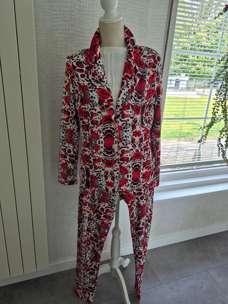 Compleet pak Angelle Milan XXL/XL - aparte print, Kleding | Dames, Jasjes, Kostuums en Pakken, Kostuum of Pak, Angelle Milan, Maat 46/48 (XL) of groter