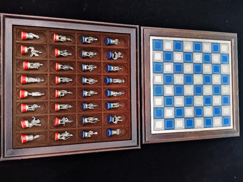 Franklin Mint - Schaakspel Slag bij Waterloo - Schaakbord, Ophalen of Verzenden