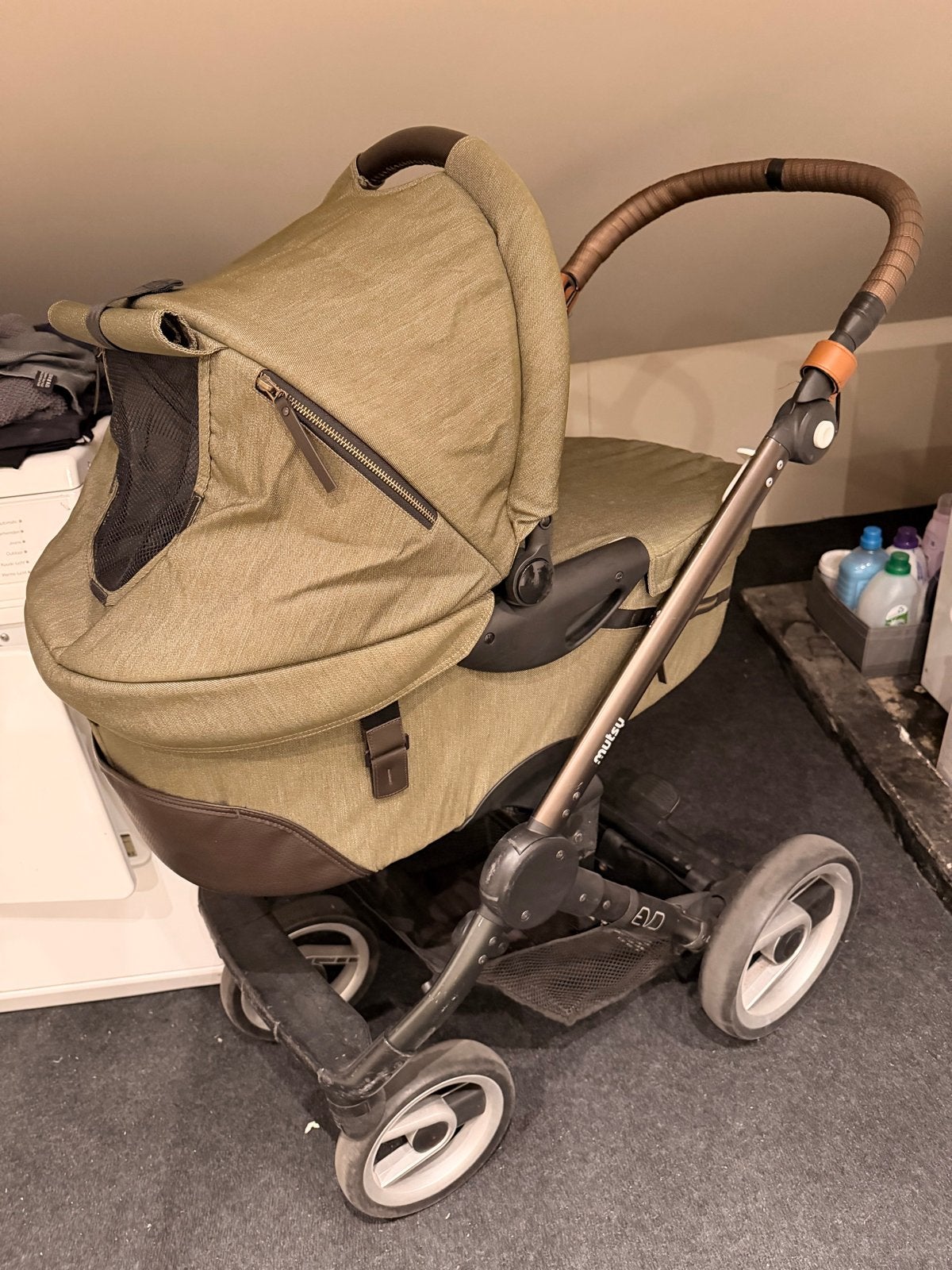 Mutsy Evo kinderwagen, maxi cosi adapters en meerijdplankje, Ophalen, Gebruikt, Kinderwagen, Mutsy
