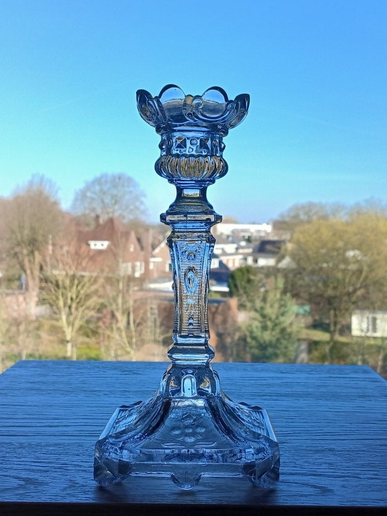 Kandelaar Fenne Persglas Art Nouveau, Ophalen of Verzenden, Glas