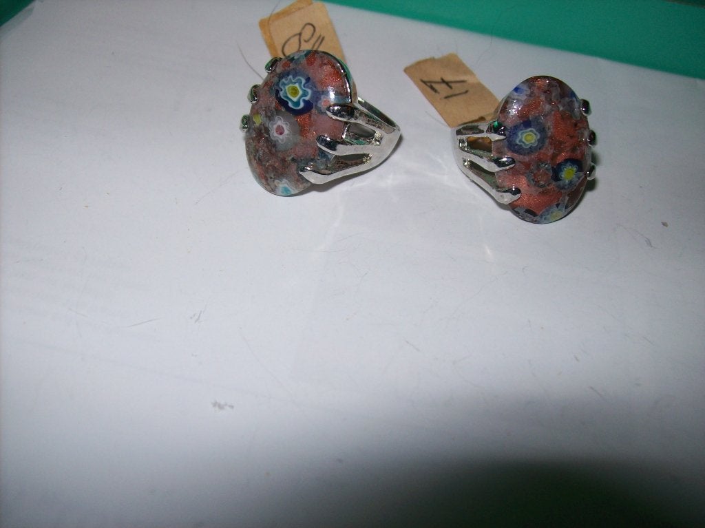 Ring Zilvertint Fraaie Meer kleur steen Maten 17 en 18, Overige materialen, Nieuw, Ophalen of Verzenden, 17 tot 18