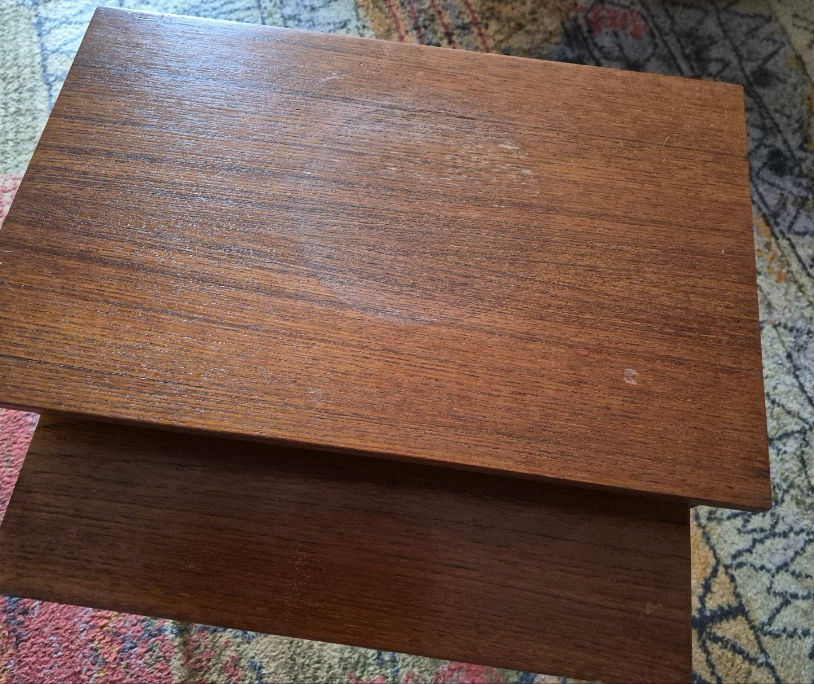 2 vintage bijzettafeltjes, Ophalen, Minder dan 50 cm, Gebruikt, Minder dan 50 cm