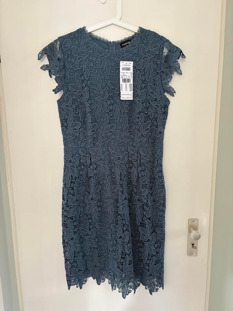 Taifun jurk kant maat 40, Blauw, Nieuw, Boven de knie, Ophalen