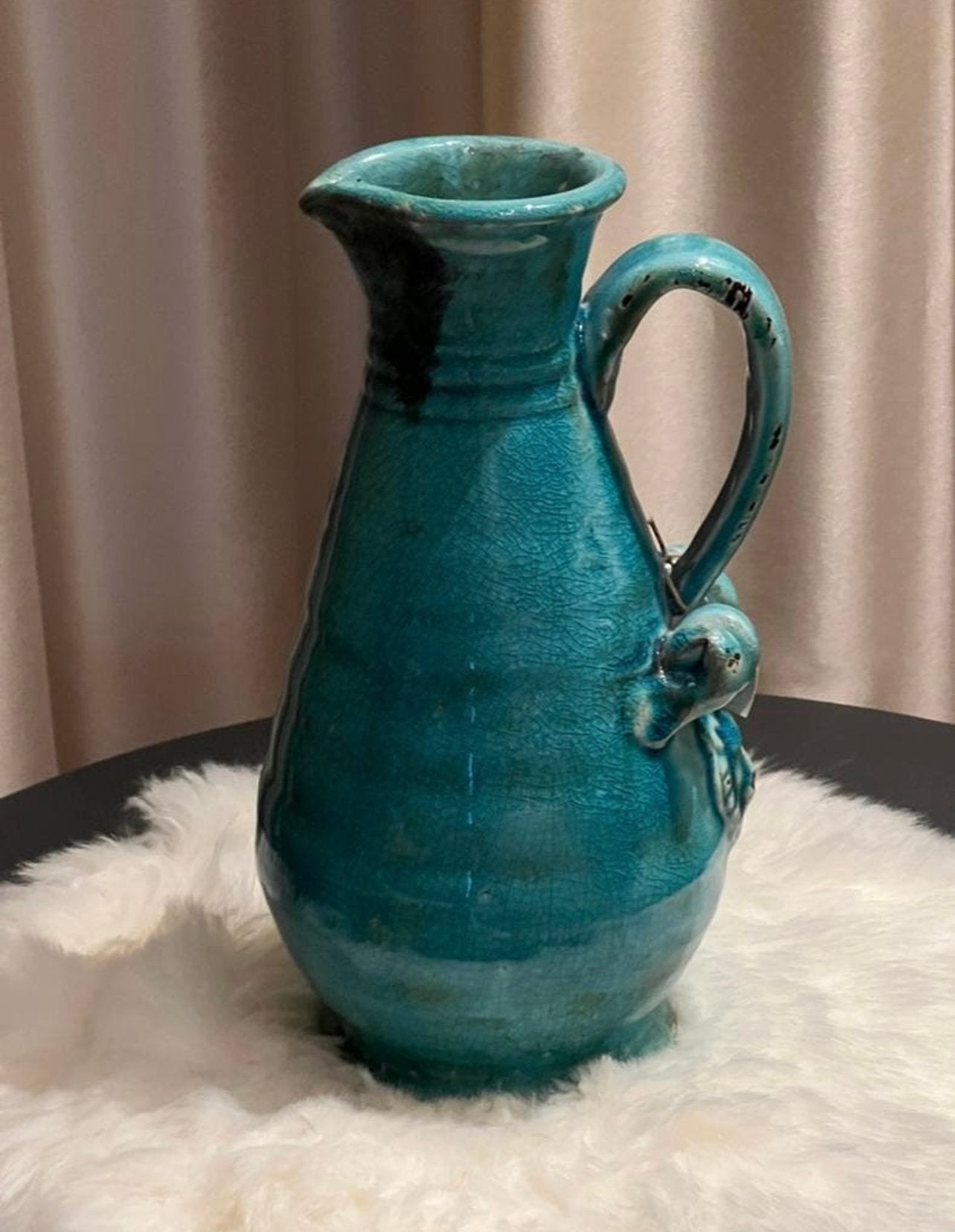 Turquoise vaas nieuw!!!, Ophalen of Verzenden, Zo goed als nieuw