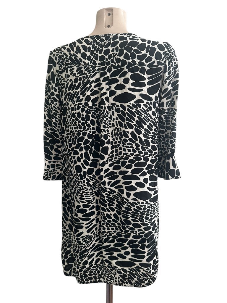 Diane von Furstenberg jurk L, Zwart, Ophalen of Verzenden, Zo goed als nieuw, Onder de knie