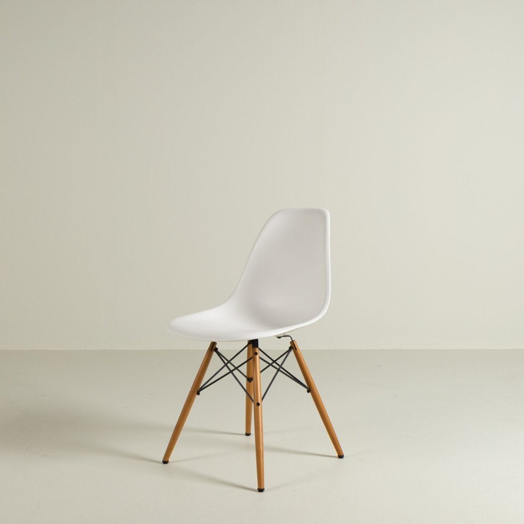 Vitra DSW Stoel Wit Kunststof - Hout, Vitra, Gebruikt, Niet ingevuld, Niet ingevuld