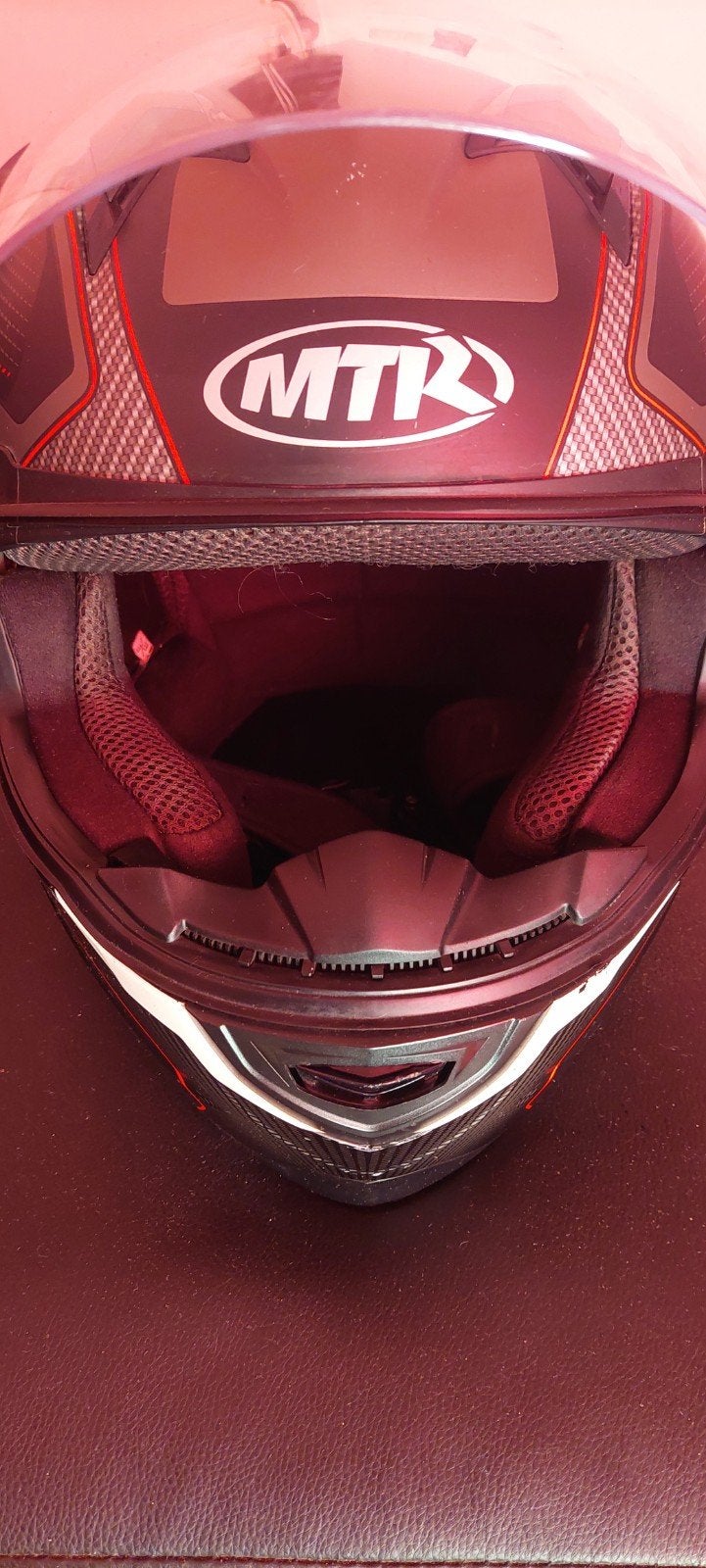 MTR HELM MET VIZIER MAAT M,  KLEUR MAT ZWART, Ophalen, Tweedehands, Overige merken