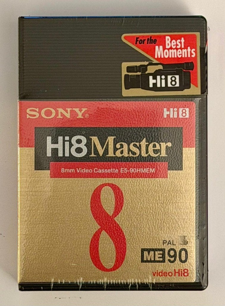 NIEUWE SONY HI8MASTER ME90 HI8/VIDEO8/DIGITAL8 VIDEOCASSETTE, 20x of meer, Ophalen of Verzenden, Band, Disc of Geheugen, Sony