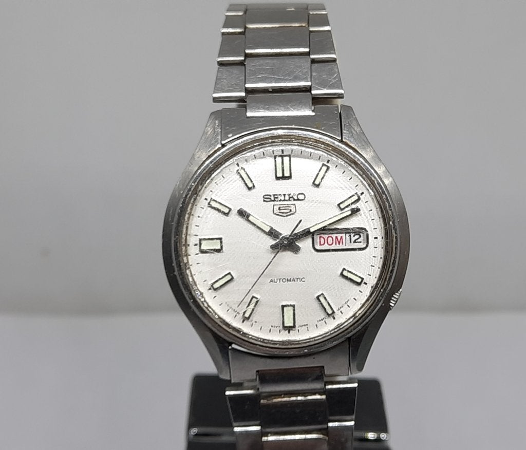 Seiko 5 6309-8230 Automatic Heren Horloge 1981, Gebruikt, Staal, Polshorloge, Ophalen of Verzenden