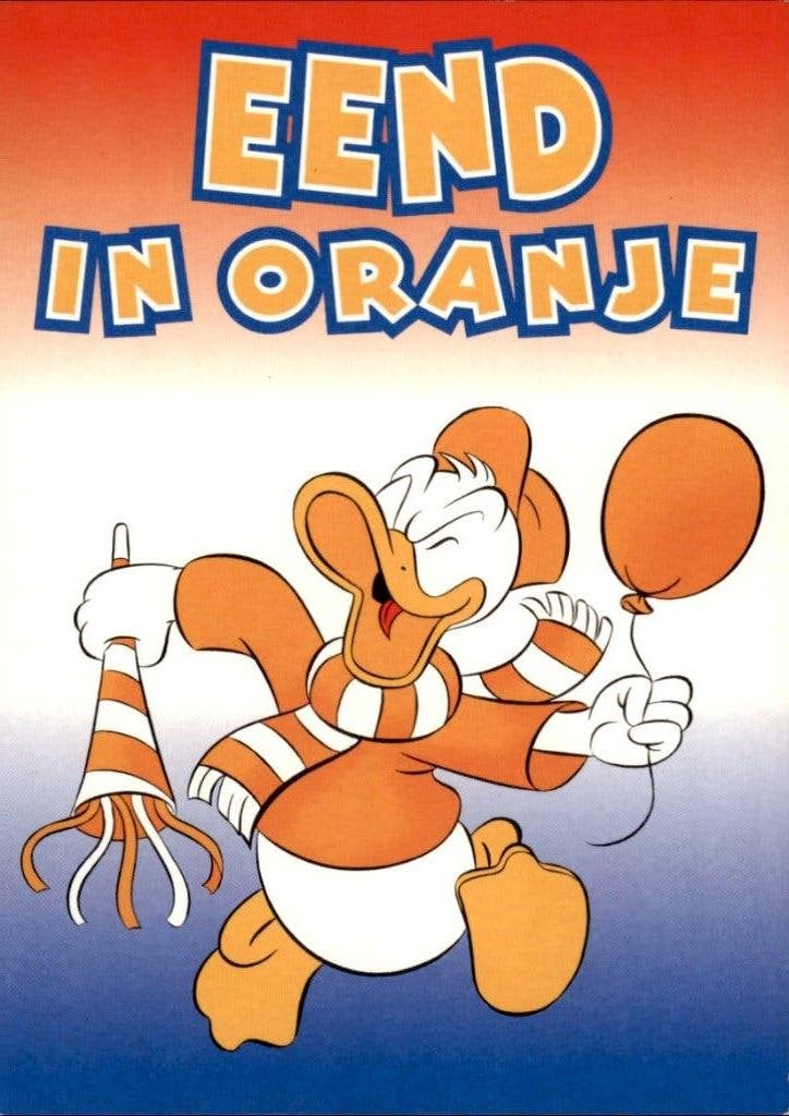 Donald Duck, eend in oranje, Ophalen of Verzenden, 1980 tot heden, Ongelopen, Overige thema's