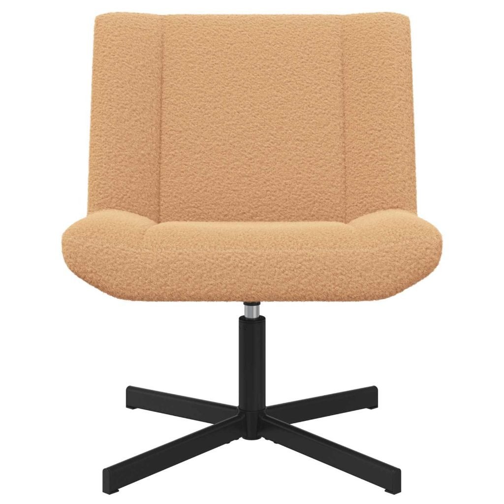 Draaifauteuil vachtstof beige 360 graden draaibaar nieuw, Verzenden, Nieuw, 75 tot 100 cm, Stof