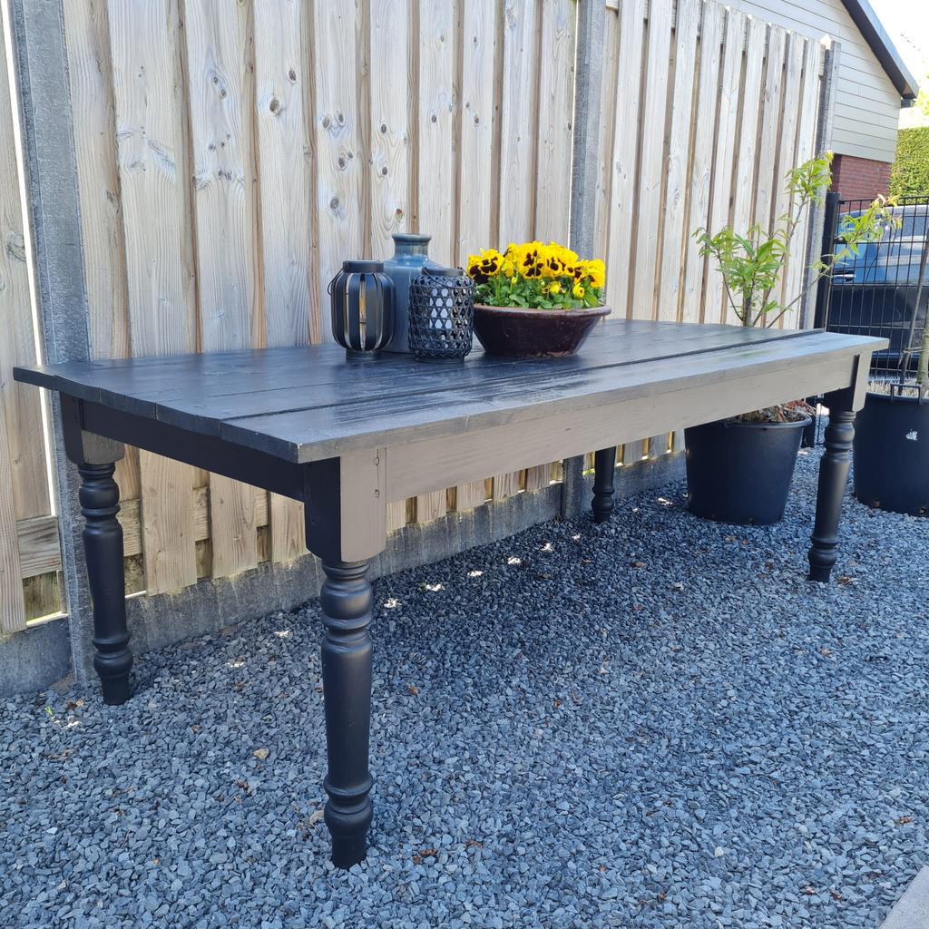 Landelijke tuintafel, Ophalen, Zo goed als nieuw, Rechthoekig, Hout