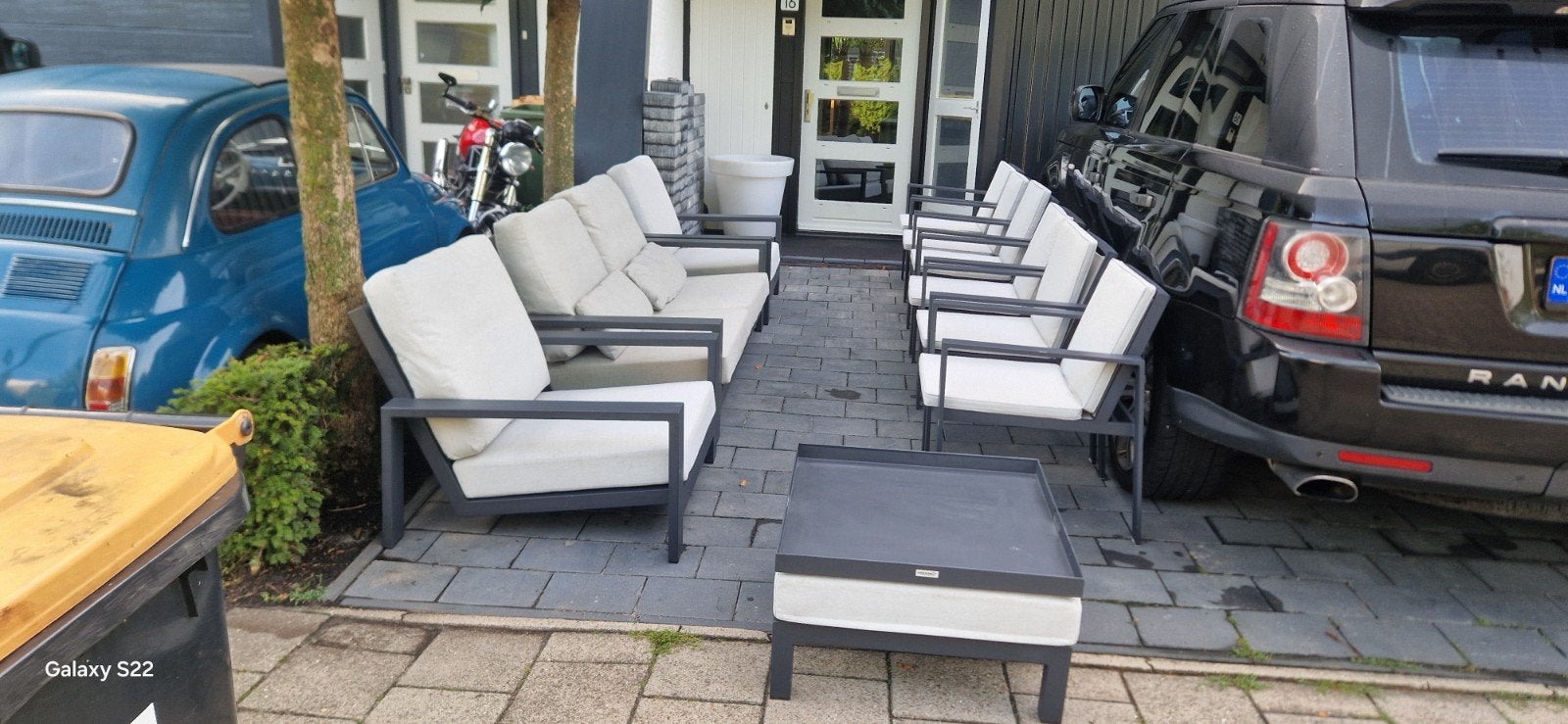 Bellagio loungeset plus 6 dining stoelen, Meer dan 8 zitplaatsen, Aluminium, Ophalen of Verzenden, Zo goed als nieuw