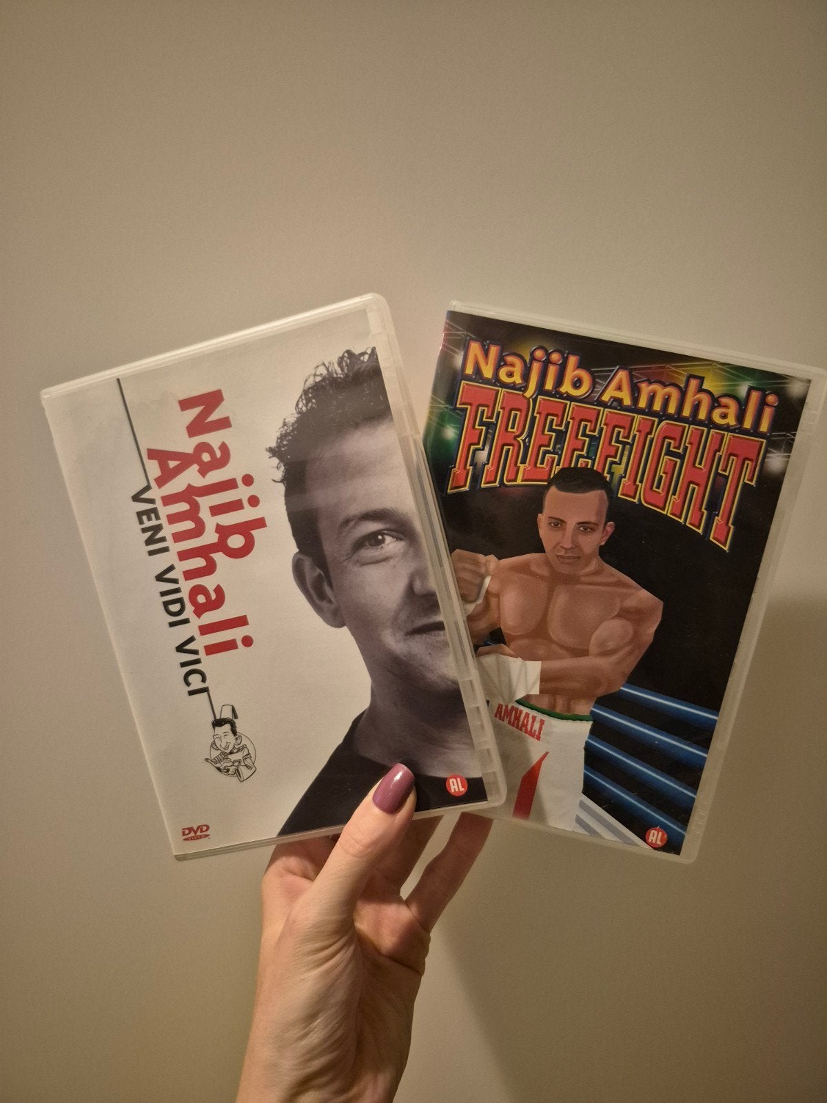 Najib Amhali DVD's: Veni Vidi Vici & Freefight, Alle leeftijden, Ophalen of Verzenden, Zo goed als nieuw, Stand-up of Theatershow