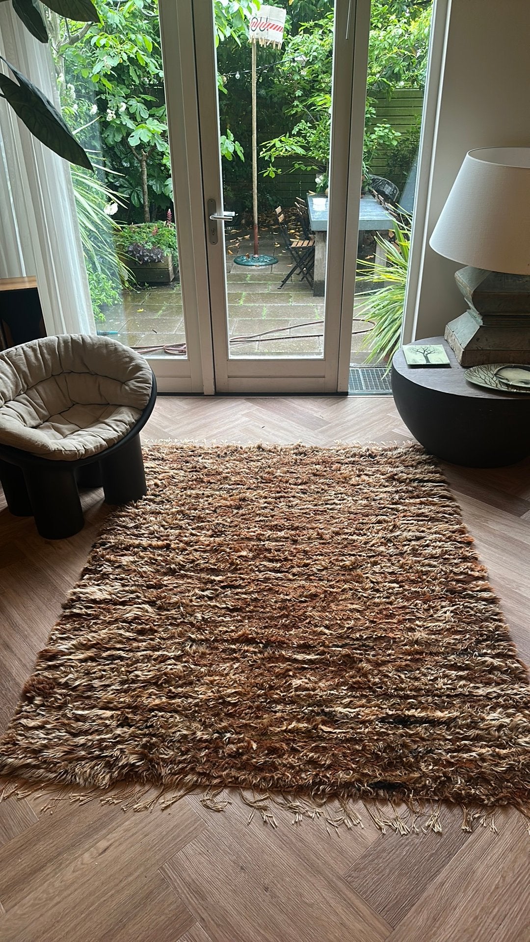 Bont kleed, verschillende tinten bruin, heel zacht, Bruin, 150 tot 200 cm, 200 cm of meer, Ophalen of Verzenden