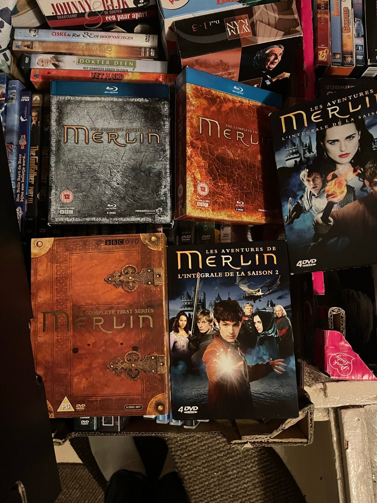 Merlin Complete Serie DVD/Blu-ray Collectie, Seizoen 1, Science Fiction en Fantasy, Engels, Ophalen of Verzenden