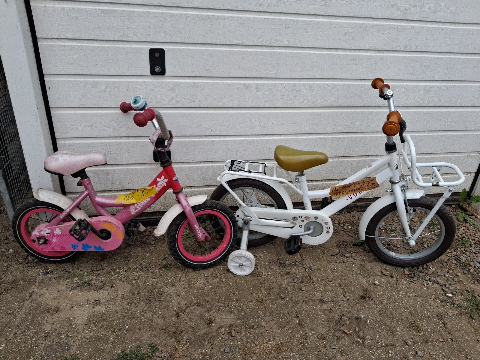 van 12.5 tot 22 inch meisjesfietsen, Ophalen, Zijwieltjes, Velgrem, Minder dan 16 inch