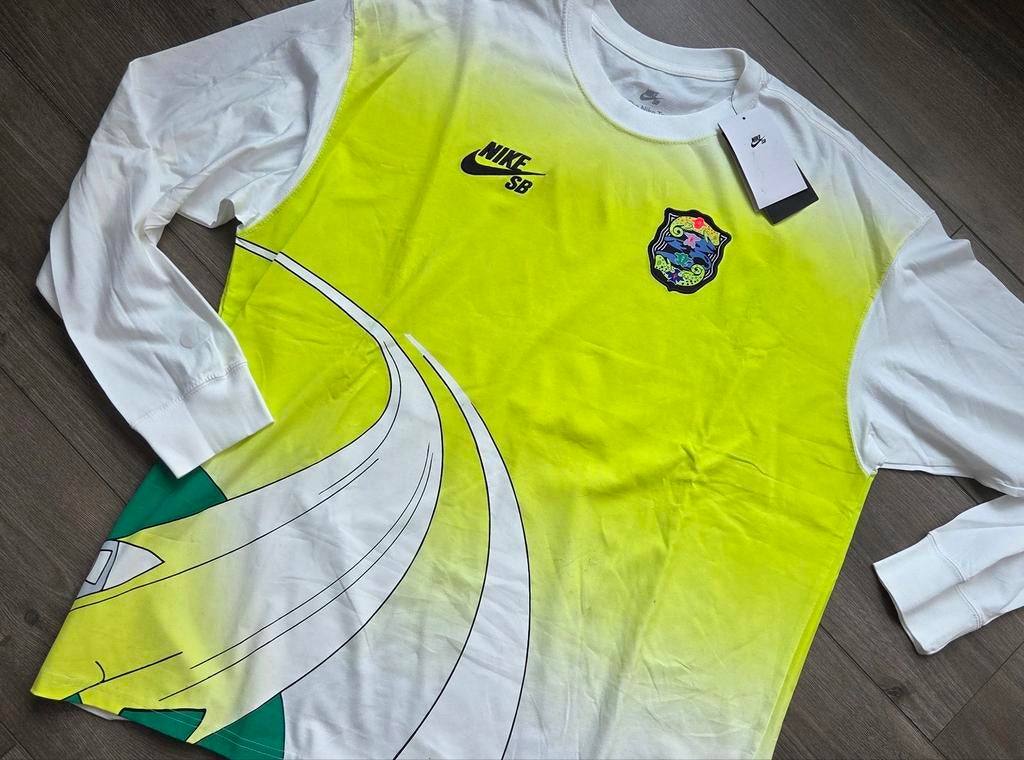 Nike SB Longsleeve Shirt - Nieuw met labels, Nike SB, Geel, Ophalen of Verzenden, Maat 56/58 (XL)