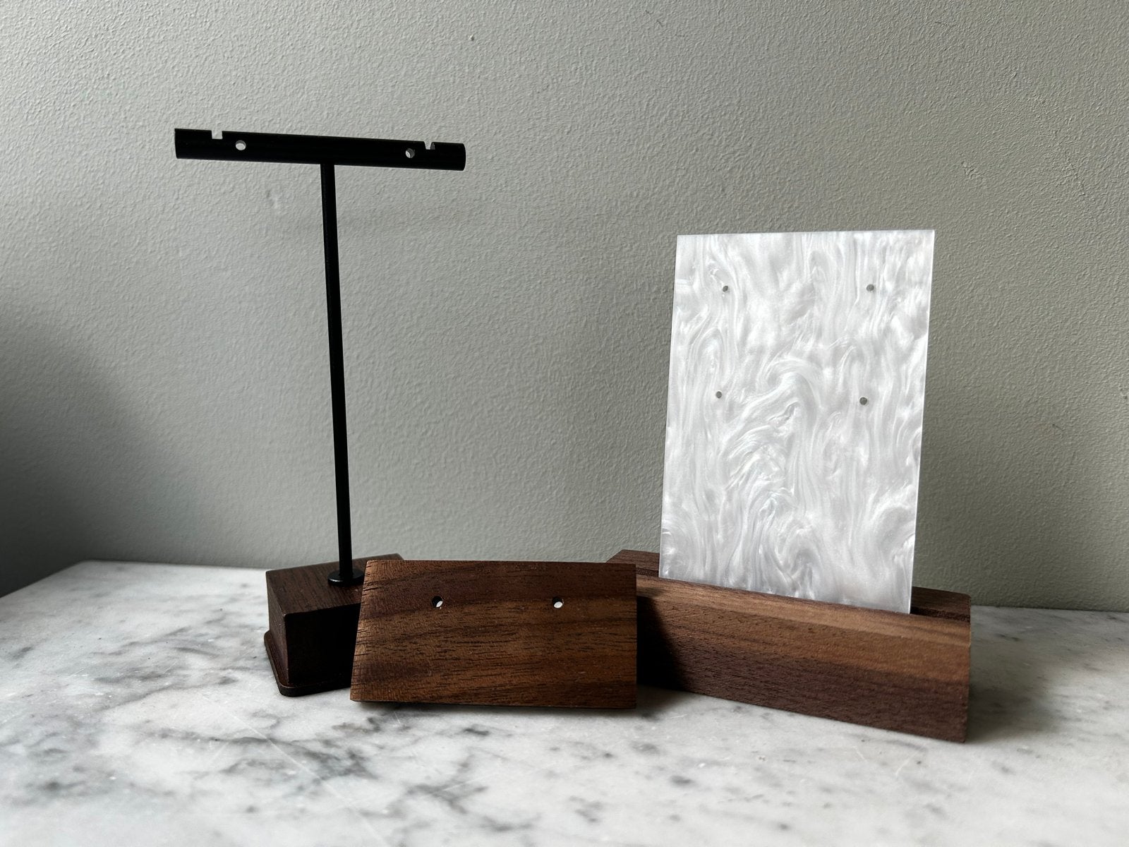Oorbellen Displays - Houten en Acryl Presentatie, Overige materialen, Hangers, Bruin, Nieuw