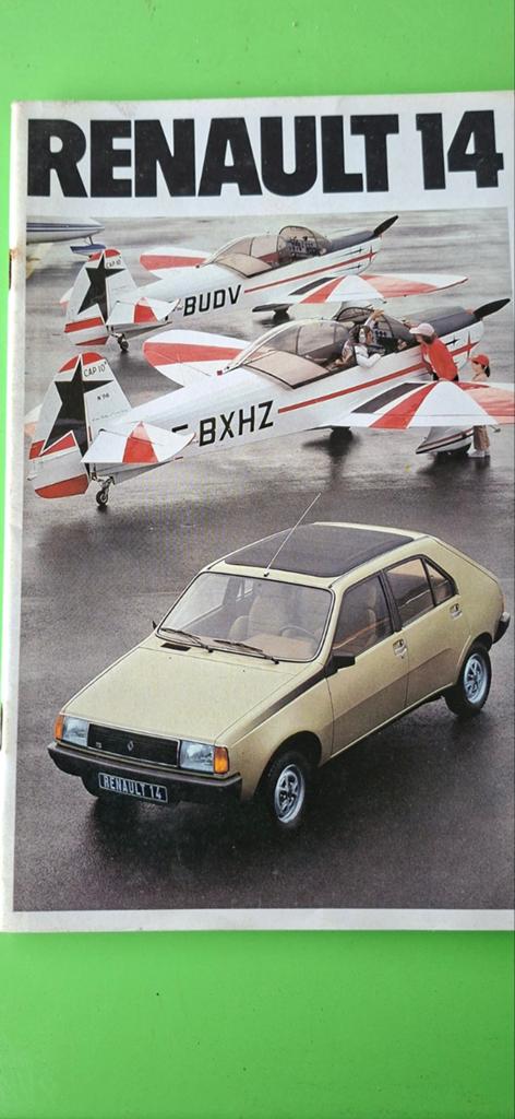 Folder Renault 14, Ophalen of Verzenden, Zo goed als nieuw, Renault