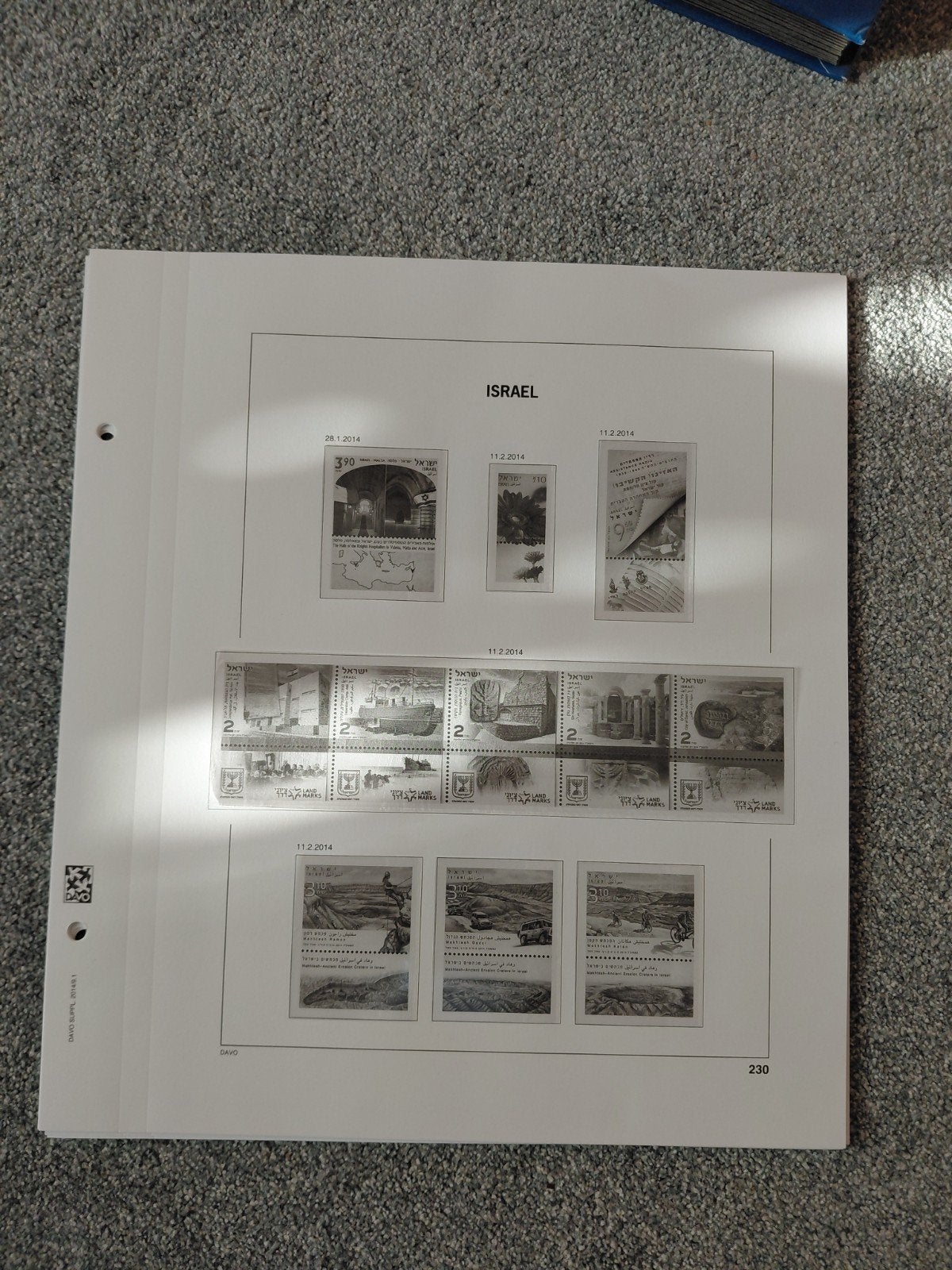 Aangeboden Davo Luxe bladen Israël 2014, Postzegels en Munten, Ophalen of Verzenden, Verzamelalbum
