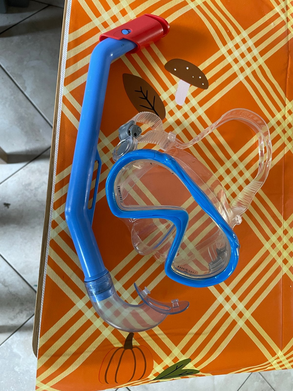 Snorkelset voor kinderen - blauw/rood, Ophalen of Verzenden, Gebruikt, Snorkelset