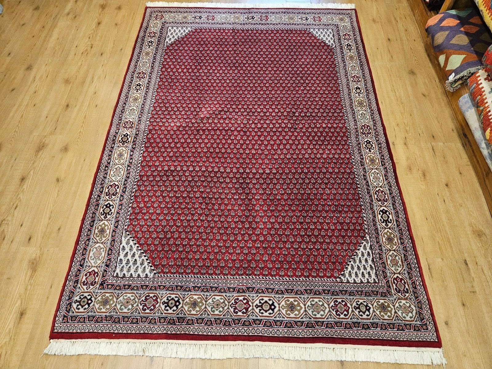 Handgeknoopt oosters tapijt mir 236x165, Info@SlatsAntiek.nl, 150 tot 200 cm, Vof Slats Antiek, Ophalen of Verzenden