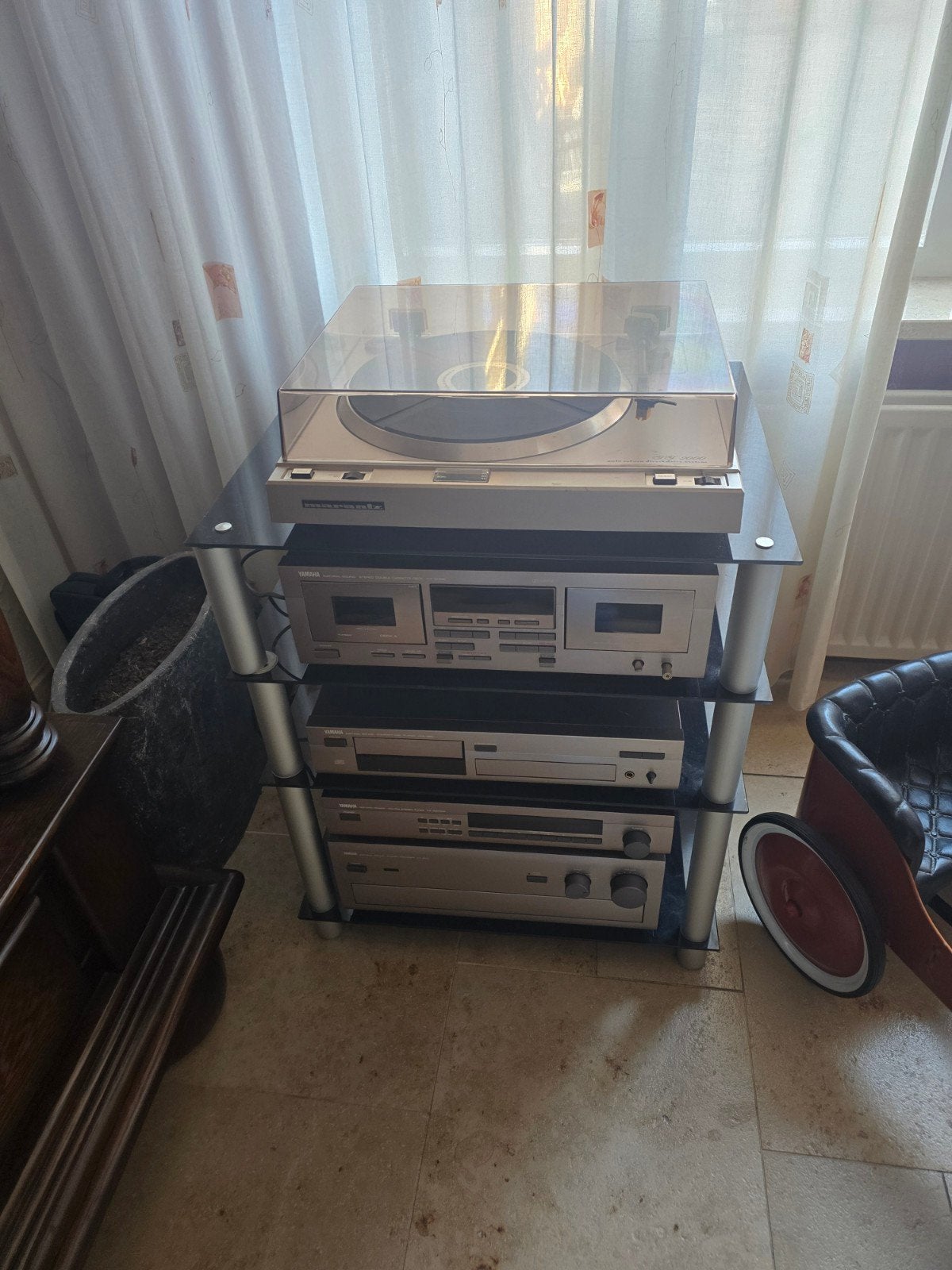 mooie yamaha stereoset met een Maranz platenspeler, Ophalen, Gebruikt, Overige merken