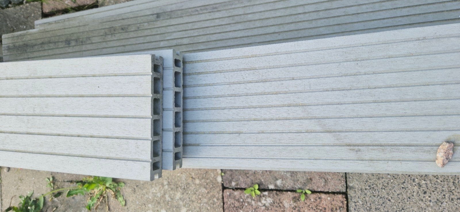 7,5 m2 Vlonderplanken - Composiet - Grijs - 15 cm breed, Ophalen, Nieuw, Composiet