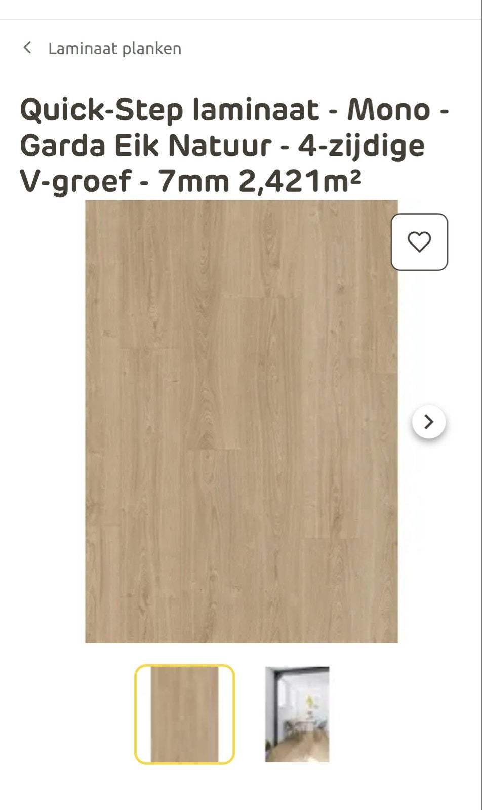 Gezocht: 2 pakken Quick-Step PVC vloer Garda Eik Natuur, Ophalen, Kunststof, Overige typen, Nieuw