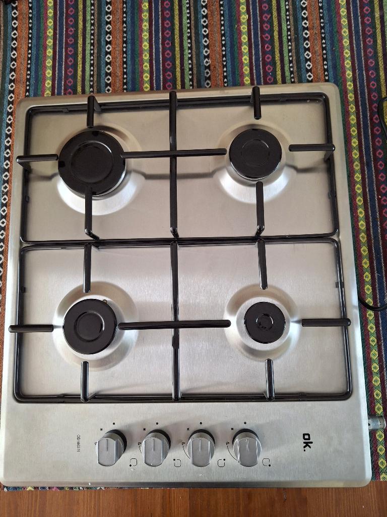 Inbouw gasstel, Ophalen, 4 kookzones, Zo goed als nieuw, Inbouw