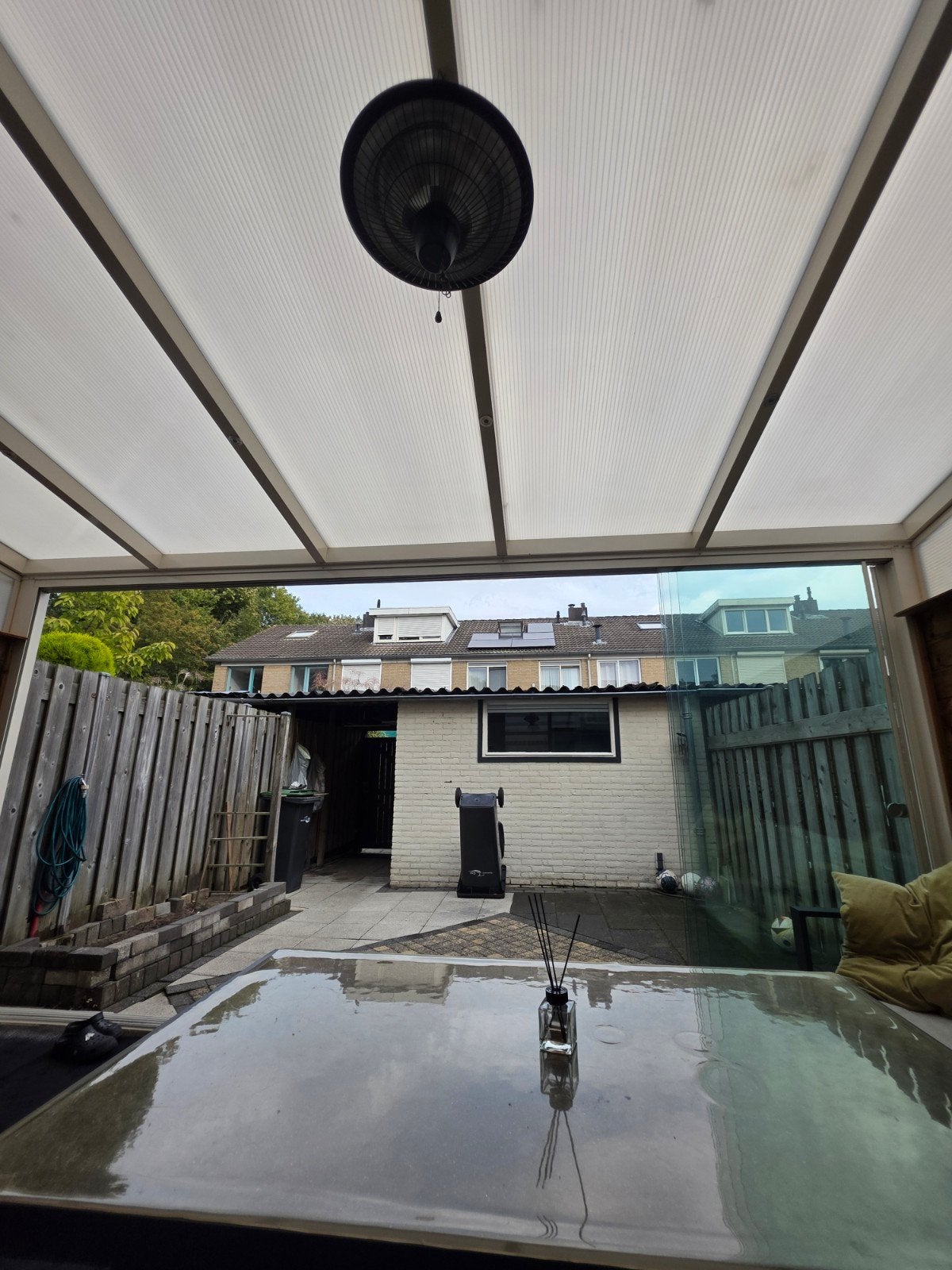 Glazen veranda met schuifwanden, Ophalen, Zo goed als nieuw, Veranda