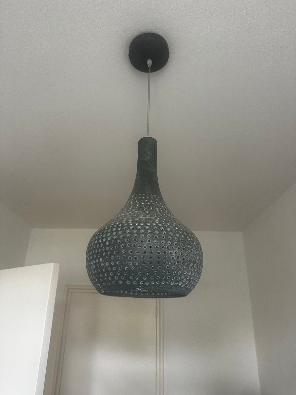 Betonlook hanglamp, Ophalen, Gebruikt, Metaal