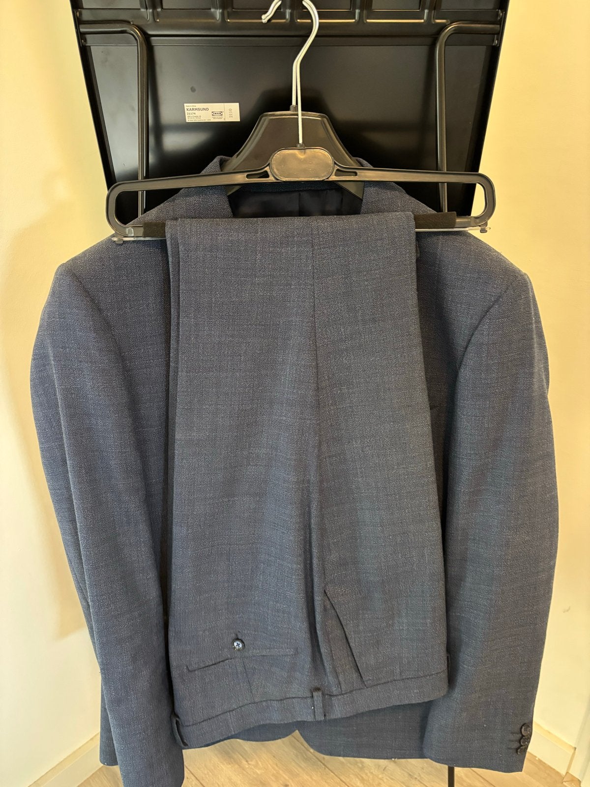 WE Slim Fit Pak - Maat 52/54 (L), Kleding | Heren, Kostuums en Colberts, Ophalen, Zo goed als nieuw, Maat 52/54 (L), Blauw