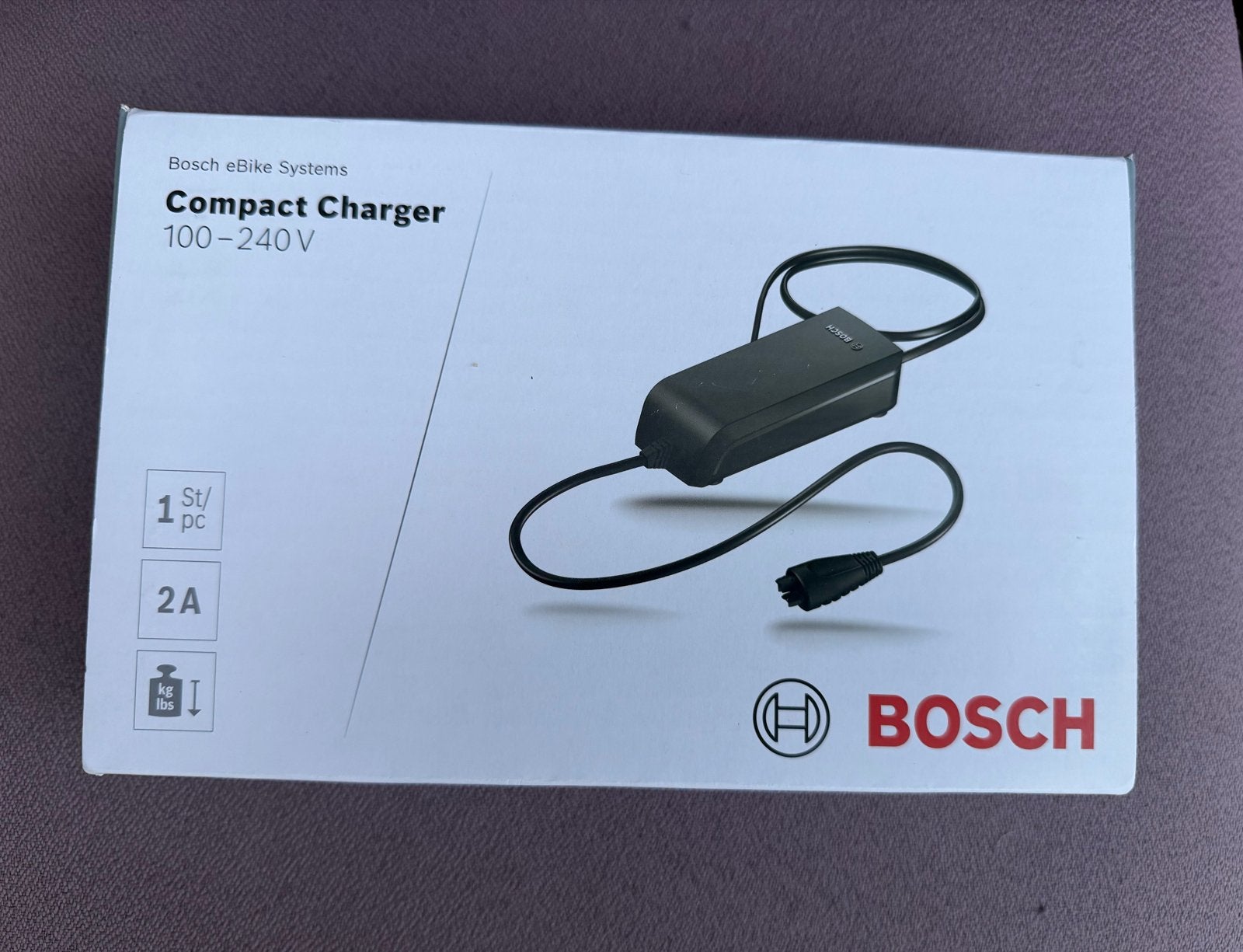 Bosch e-Bike Compact Charger 2A 100-240V - Nieuw, Fietsen en Brommers, Verzenden, Nieuw, Elektrische fiets, Bosch