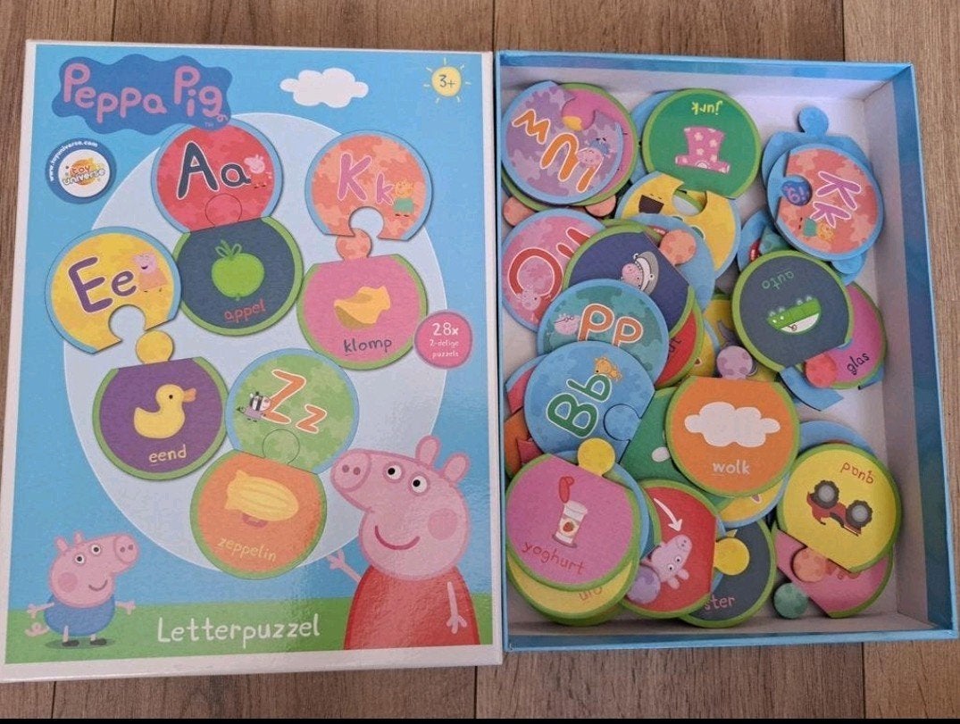 Peppa Pig / Big Letter puzzel spel, Ophalen of Verzenden, 10 tot 50 stukjes, Zo goed als nieuw, 2 tot 4 jaar