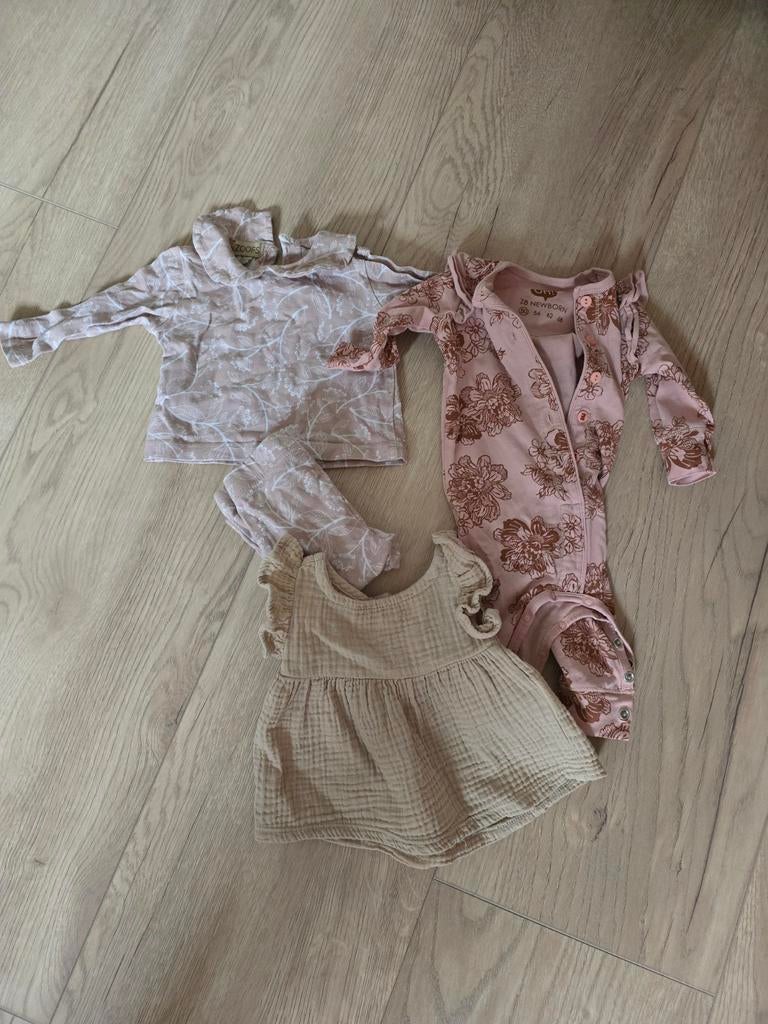 Bundel meisjeskleding maat 50: Z8, Zoofs, beige shirt, Meisje, Ophalen of Verzenden, Zo goed als nieuw, Setje